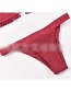 Fashion Pink Ruffled Elastic Fold Split Bikini