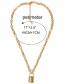 Fashion Golden Lock Alloy Necklace