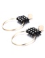 Fashion Golden Geometric Circle Diamond Earrings