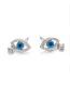 Fashion Silver Eye Tassel  Tremella Stud Earrings