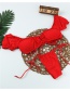 Fashion Red Sleeveless Chest Swimsuit With Ruffle Straps