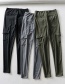 Fashion Army Green Solid Color Yoga Pants