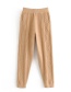 Fashion Camel Twisted Lace-up Knitted Pants