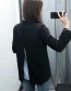 Fashion Black Split-breasted Suit With Split Back Stripes