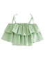 Fashion Green Tiered Ruffled Camisole