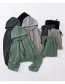 Fashion Green Hoodie + Lace Pants Set