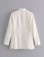 Fashion White Striped One-button Suit