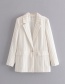 Fashion White Striped One-button Suit