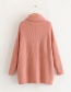 Fashion Pink Turtleneck Knitted Sweater
