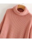 Fashion Brown Turtleneck Knitted Sweater