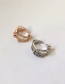 Fashion Silver (micro-inlaid) Diamond Geometric Ring