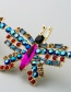 Fashion Red Diamond Butterfly Earrings