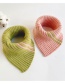 Fashion Light Green Contrast Wool Neck Scarf For Children