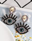 Fashion 5297 Fringed Eyes Water Drop Diamond Wool Fringe Eyes Earrings