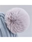 Fashion Suit-white Thread Wool Ball Wool Baby Hat Scarf Set