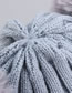 Fashion Suit-grey Thread Wool Ball Wool Baby Hat Scarf Set