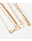 Fashion Golden Baby Letter Cross Multilayer Necklace