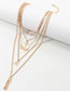 Fashion Golden Baby Letter Cross Multilayer Necklace
