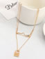 Fashion Golden Double Snake Chain Pendant Necklace
