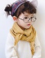 Fashion Red Wine Checked Fringed Children's Scarf