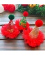 Fashion Red Christmas Hat-plush Edge Christmas Hat Sequined Raw Hair Clip For Children