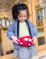Fashion Red Stitched Contrast Car Children Shoulder Bag