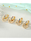 Fashion Golden Diamond Openwork Earrings