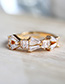 Fashion Golden Geometric Diamond Open Ring
