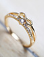 Fashion Golden Crystal Lucky Number 8 Ring