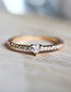Fashion Golden Heart Ring With Zircon