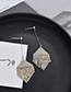 Fashion Golden Geometric Full Diamond Earrings