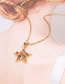 Fashion Color Moon Diamond Necklace