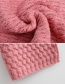 Fashion Rose Pink Pineapple Knitted Scarf