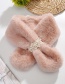 Fashion Pink Bead-like Rabbit Fur Collar
