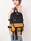 Fashion Yellow Stitched Contrast Backpack