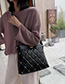 Fashion Brown Love Embroidered Diamond Chain Shoulder Bag