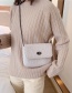 Fashion Khaki Panel Lambskin Chain Shoulder Bag
