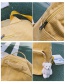 Fashion Khaki Panelled Corduroy Backpack