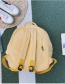 Fashion Yellow Panelled Corduroy Backpack