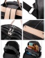 Fashion Black Stitched Contrast Tassel Backpack