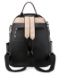 Fashion Black Stitched Contrast Tassel Backpack