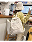 Fashion White Letter Canvas Backpack