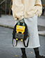 Fashion Yellow Contrast Stitching Waterproof Backpack