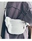 Fashion White Lambskin Zip Cross Body Bag