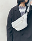 Fashion White Lambskin Zip Cross Body Bag