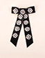 Fashion Black Flannel Diamond Bow Hair Clip