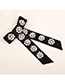 Fashion Black Flannel Diamond Bow Hair Clip