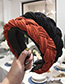 Fashion Orange Pleated Fabric Twist Braid Wide Hoop