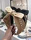 Fashion Black Striped Creased Chain Knotted Wide-edged Bow Headband