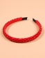 Fashion Red Necklace With Crystal Beads And Geometric Beads